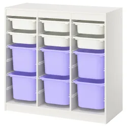 IKEA TROFAST(096.131.23) стелаж з контейнерами, екран/білий бузок