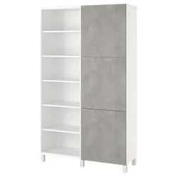 IKEA BESTÅ(694.216.92) поєднання з дверима, білий Kallviken / Stubbarp / світло-сіра імітація бетону