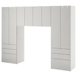 IKEA SMÅSTAD / PLATSA (094.290.16) стійка, білий / сірий