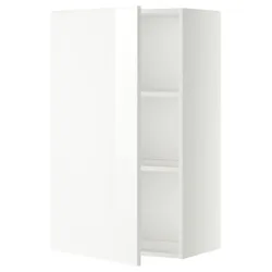 IKEA METOD(894.669.29) навісна шафа з полицями, білий / Ringhult білий