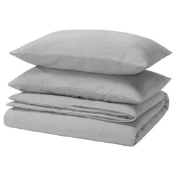 IKEA GROVSNÄRJA(706.181.07) ковдра та 2 подушки, сірий меланж
