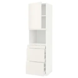 IKEA METOD / MAXIMERA(194.608.84) відділення для мікрокомбінованих дверей / 3 двер, білий/Veddinge білий