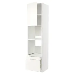 IKEA METOD / MAXIMERA(795.074.64) висока духова шафа/для духовки з дверцятами/2 ящики, білий/Vallstena білий