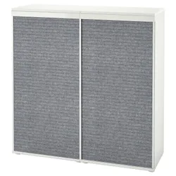 IKEA PLATSA(894.941.83) 2 шафа-купе, білий Larkollen/темно-сірий