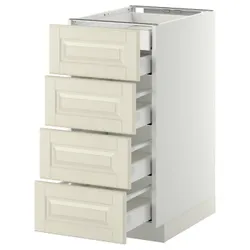 IKEA METOD / MAXIMERA (199.133.62) sz stj 4fr / 2n / 3wd, білий / Bodbyn крем