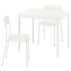 IKEA VIHALS / VIHALS(095.899.53) Стіл та 2 стільці, білий/білий