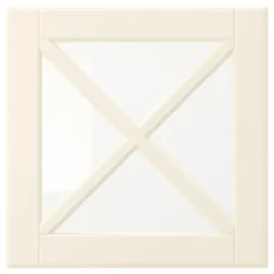 IKEA BODBYN(504.850.52) скляні двері з планкою, вершковий