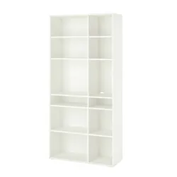 IKEA VIHALS(704.832.74) Книжкова шафа на 10 полиць, білий
