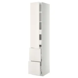 IKEA METOD / MAXIMERA(293.646.98) w sz z pół / 4 szu / drz / 2 fr, білий/Veddinge білий