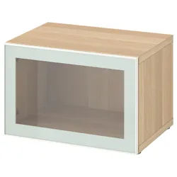 IKEA BESTÅ(994.904.72) сайт, білий ефект дуба/Glassvik білий/прозоре скло