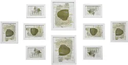 Фоторамка SONGMICS RPF310W, на 2 фото 20 х 25 см, 4 фото 13 х 18 см, 4 фото 10 х 15 см, пластикова дошка, МДФ, білий