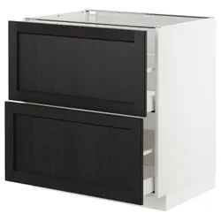IKEA METOD / MAXIMERA(692.575.40) sz stj 2fr / 2in szu, білий/забарвлений лерхітановим чорним