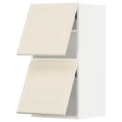 IKEA METOD(193.945.87) горизонтальна шафа 2 дверцята відкриваються сенсорні, білий/Bodbyn крем