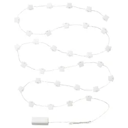 IKEA KUSTFYR(606.054.50) Світлодіодний світловий ланцюг, 32 світильники, Дух/на внутрішніх батареї
