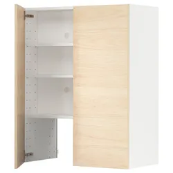 IKEA METOD(095.042.75) шафа з витяжкою та полицею/дверями, білий/візерунок Askersund світло-попелястий