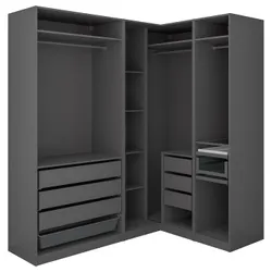 IKEA PAX(395.907.33) кутовий гардероб, темно -сірий
