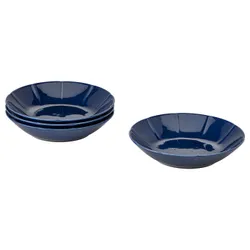 IKEA STRIMMIG(705.056.81) глибока тарілка, кераміка блакитна