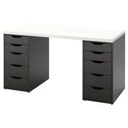 IKEA LAGKAPTEN / ALEX(794.319.97) стіл, Білий/Чарнібрюз