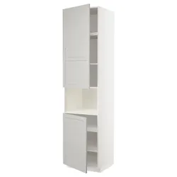 IKEA METOD (594.589.59) шоста висока мікро 2д / пол, білий / Lerhyttan світло-сірий