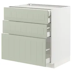 IKEA METOD / MAXIMERA(794.864.28) sz stj 3fr/2n/wed/w sz, білий/Stensund світло-зелений
