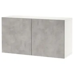 IKEA BESTÅ(594.408.27) комбінування навісних шаф, Kallviken білий / світло-сірий ефект бетону