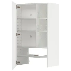 IKEA METOD(495.042.21) шафа з витяжкою та полицею/дверями, білий/Рінгхульт світло-сірий