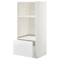 IKEA METOD / MAXIMERA(892.540.60) перші високі/мікро ящики, білий/Voxtorp глянцевий/білий