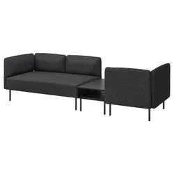 IKEA LILLEHEM(395.362.65) 3-OOS-диван-модуль з бічним столом, Gunnared темно -сірий/метал