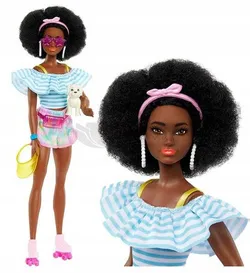 Лялька Барбі на роликах з собакою HPL77