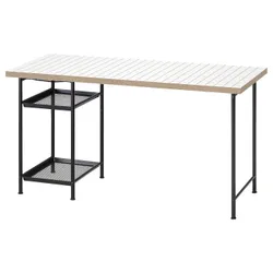 IKEA LAGKAPTEN / SPÄND(595.638.23) стіл, Білий антрацит/чорний