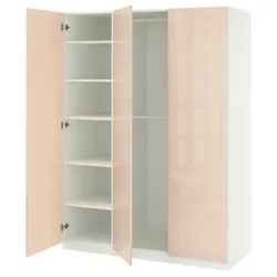 IKEA PAX / FARDAL(095.967.36) Комбінація гардеробу, білий/легкий -orange глос
