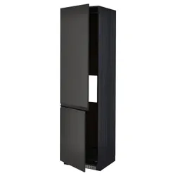 IKEA METOD(794.956.11) висока шафа для холодильника/двері з 2 дверцятами, чорний/Upplöv матовий антрацит