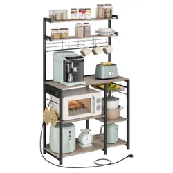 Сірі кухонні стійки з функцією заряджання