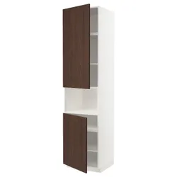 IKEA METOD(694.680.95) шоста висока мікро 2д / пол, білий/Сінарп коричневий