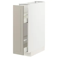IKEA METOD / MAXIMERA(594.080.16) нижня шафа / висувні внутрішні кріплення, білий / Stensund beige