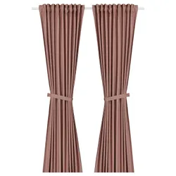 IKEA LENDA(305.591.95) штора з палітуркою, 2 шт., коричнево-червоний