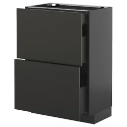 IKEA METOD / KNIVSHULT(095.875.29) Кабінет STJ 2FR/3SZU, Чарнозарій/Ніккебо матовий антрацит
