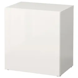 IKEA BESTÅ(790.469.05) шафа з дверима, білий / Selsviken глянцевий / білий