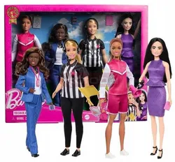 Лялька Барбі Світ спорту Набір з 4 ляльок тренер суддя репортер менеджер HKT80