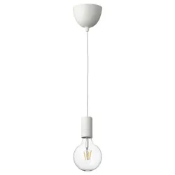 IKEA SUNNEBY / LUNNOM(794.944.52) підвісний світильник з лампочкою, біла/затемнювана сфера