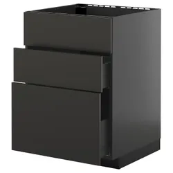 IKEA METOD / KNIVSHULT(295.871.18) SZ ZL+3FR/2SZU, Чарнозарій/Ніккебо матовий антрацит