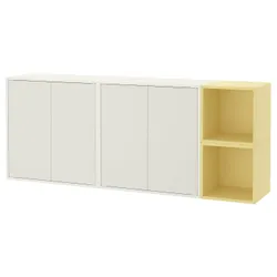 IKEA EKET(995.216.66) комбінація навісної шафи, білий/блідо-жовтий