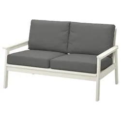 IKEA BONDHOLMEN(495.783.11) Диван на 2 людини, зовні, Biały/beżowy/frösön/duvholmen темно -сірий