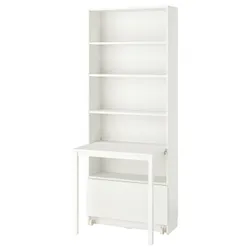 IKEA BILLY(395.639.42) книжкова шафа зі столом та ящиком, білий