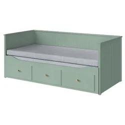 IKEA HEMNES(996.102.24) Рівень з 3 ящиками, 2 матраци, Grayozielony/Ågotnes важко
