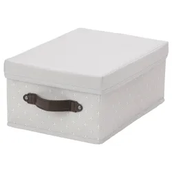 IKEA BLÄDDRARE (804.743.92) ящик з кришкою, сірий / візерунок