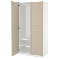 IKEA PAX / FLISBERGET(595.006.61) Гардероб, білий/легкий бежевий