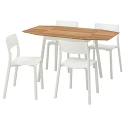 IKEA IKEA PS 2012 / JANINGE(691.614.82) стіл і 4 стільці, бамбук / білий