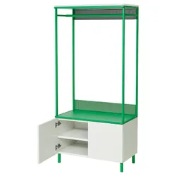 IKEA PLATSA(795.927.11) Гардероб/2 двері, Білі фонни/зелені