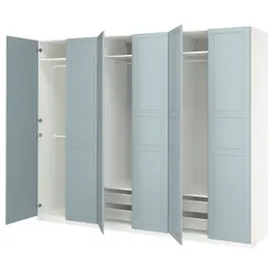 IKEA PAX / FJÄREHALS(095.652.21) Комбінація гардеробу, білий/світло -сірий -блак
